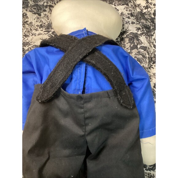 Faceless Handmade Amish Dolls Man & Woman in Traditional Amish Blue & Black - Picture 14 of 14
